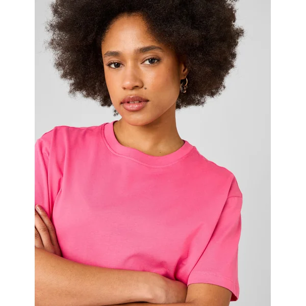 T-shirt basique uni Rose