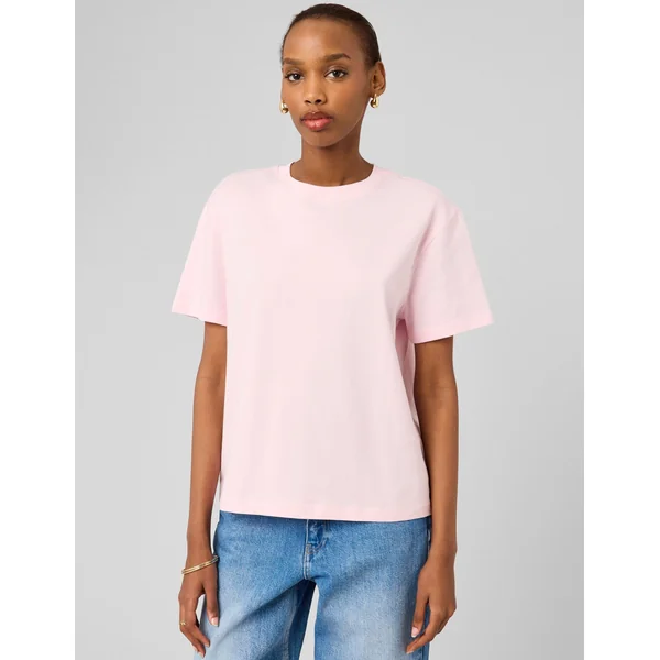 T-shirt basique uni Rose pâle