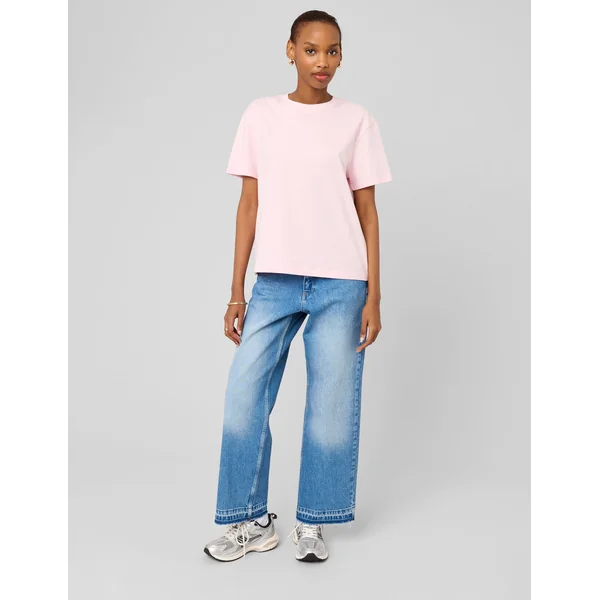 T-shirt basique uni Rose pâle