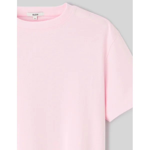 T-shirt basique uni Rose pâle