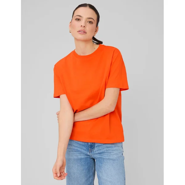 T-shirt basique uni Rouge