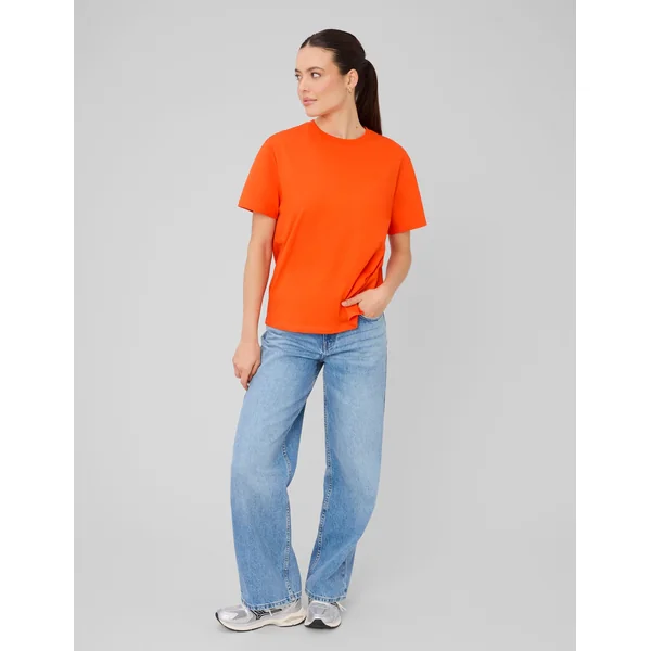 T-shirt basique uni Rouge