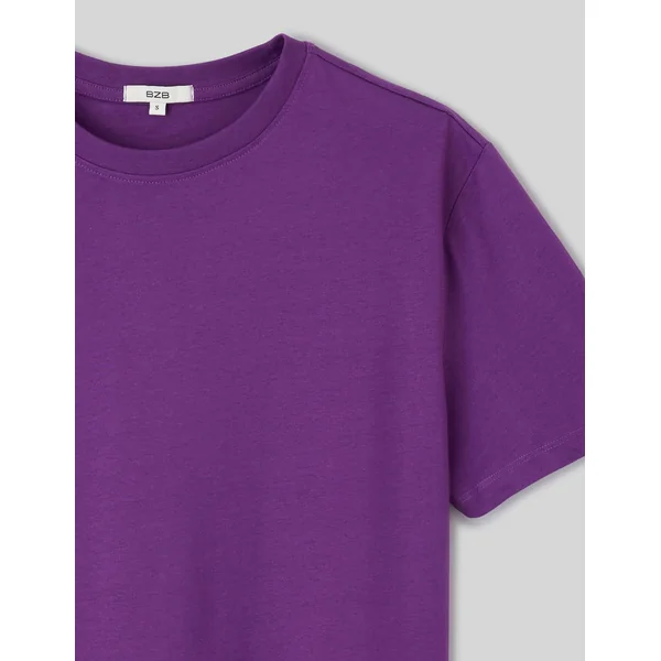T-shirt basique uni Violet