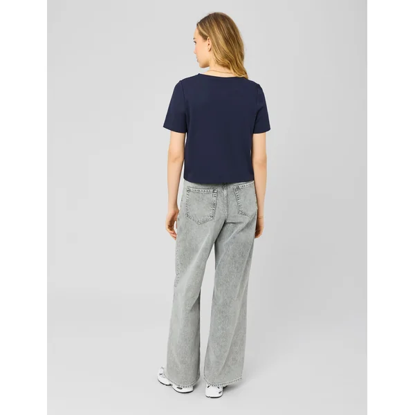 T-shirt boutonné Bleu foncé