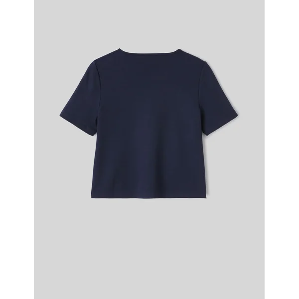 T-shirt boutonné Bleu foncé