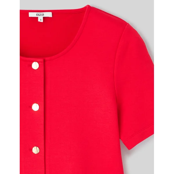 T-shirt boutonné Rouge