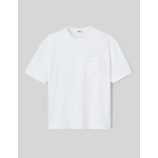 T-shirt boxy poche Blanc