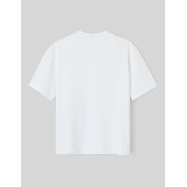 T-shirt boxy poche Blanc