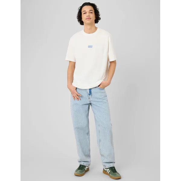 T-shirt broderie poitrine Blanc