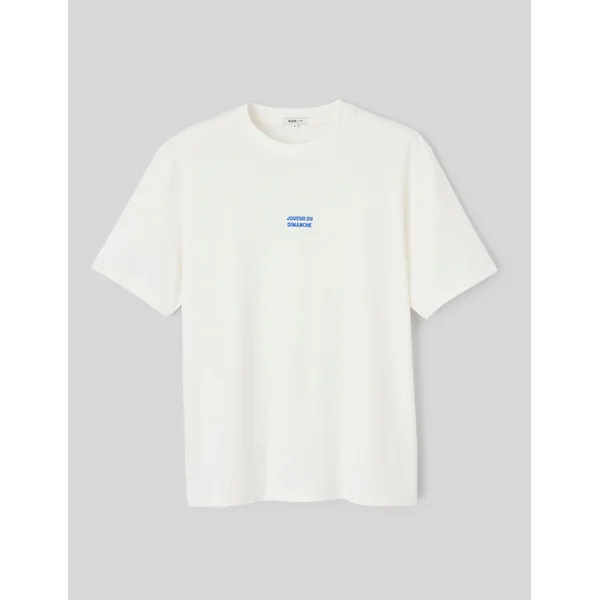T-shirt broderie poitrine Blanc