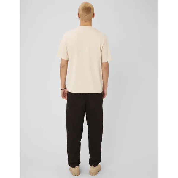 T-shirt broderie poitrine Blanc cassé
