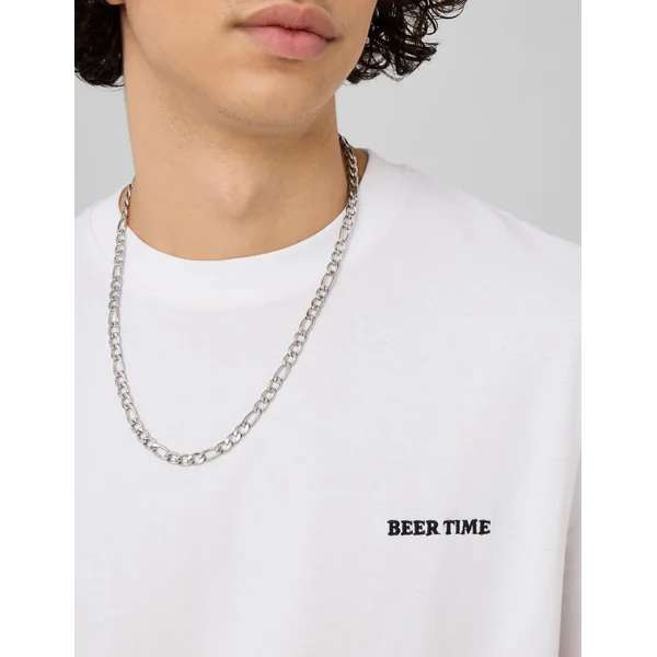 T-shirt broderie poitrine Blanc