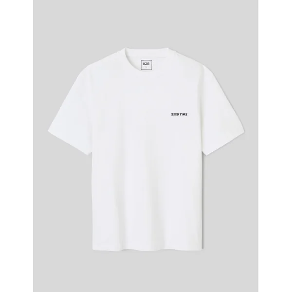 T-shirt broderie poitrine Blanc