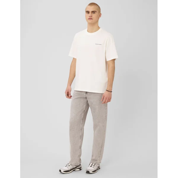 T-shirt broderie poitrine Blanc écru