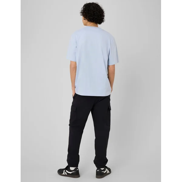 T-shirt broderie poitrine Bleu clair