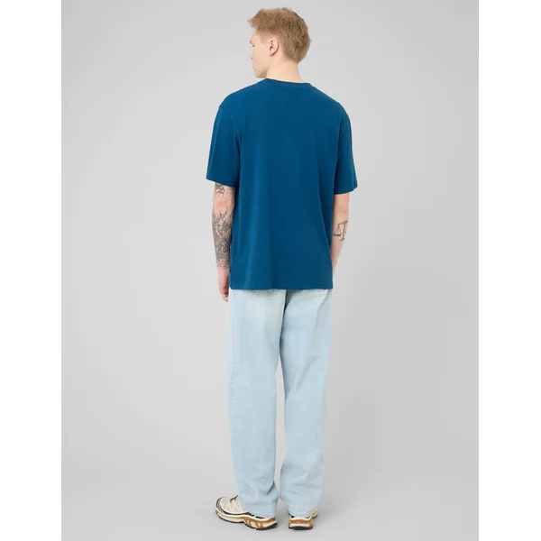 T-shirt broderie poitrine Bleu foncé
