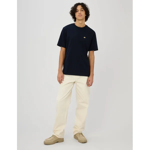 T-shirt broderie poitrine Bleu foncé