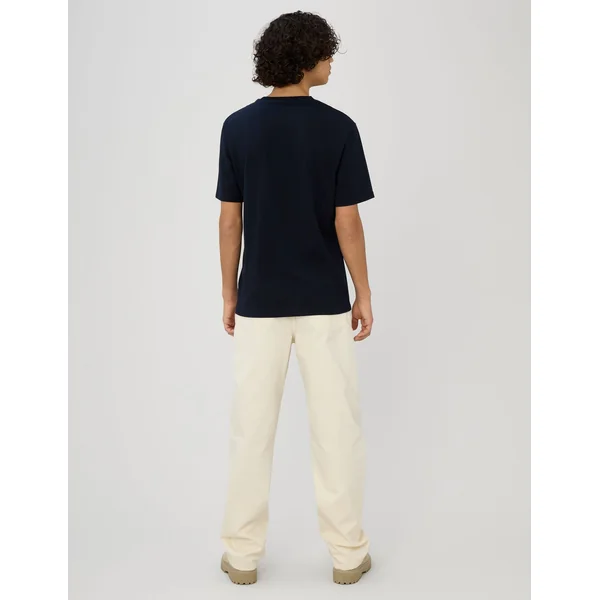 T-shirt broderie poitrine Bleu foncé