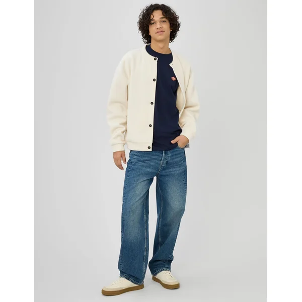 T-shirt broderie poitrine Bleu foncé