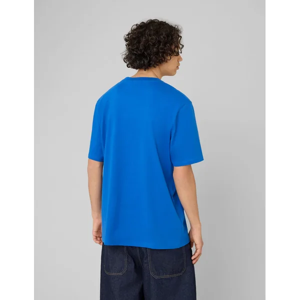 T-shirt broderie poitrine Bleu foncé