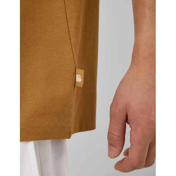 T-shirt broderie poitrine Caramel