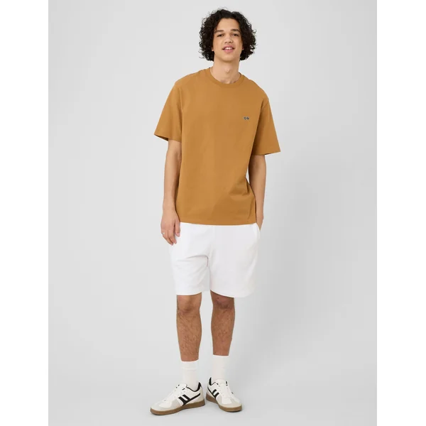 T-shirt broderie poitrine Caramel