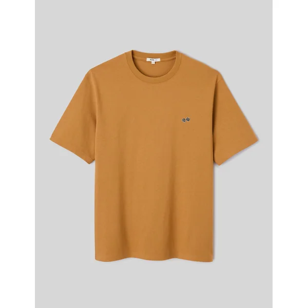T-shirt broderie poitrine Caramel