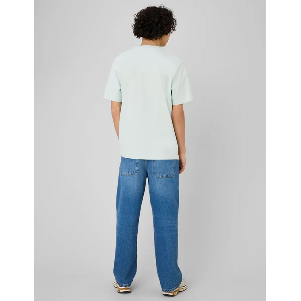 T-shirt broderie poitrine Menthe