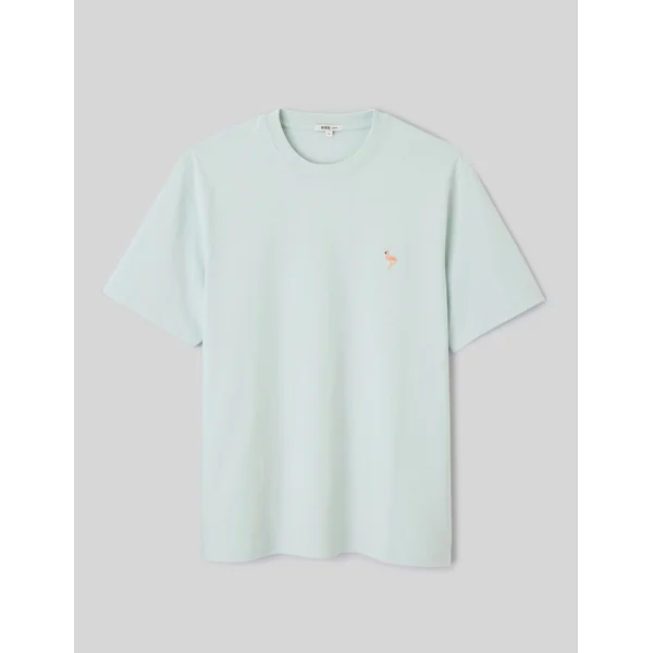 T-shirt broderie poitrine Menthe