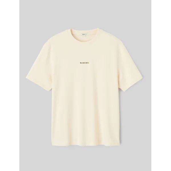T-shirt broderie poitrine Naturel