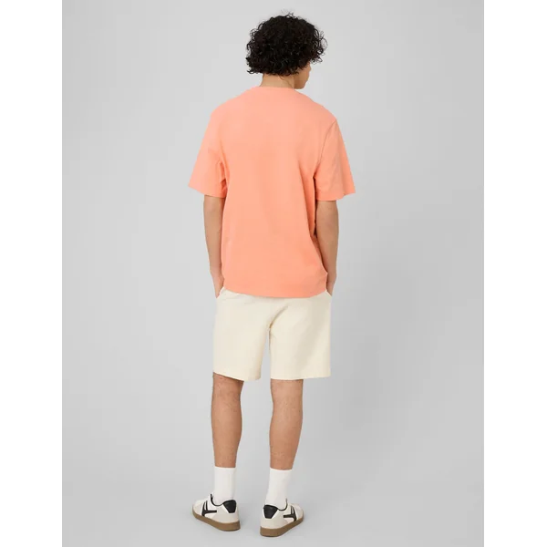 T-shirt broderie poitrine Pêche