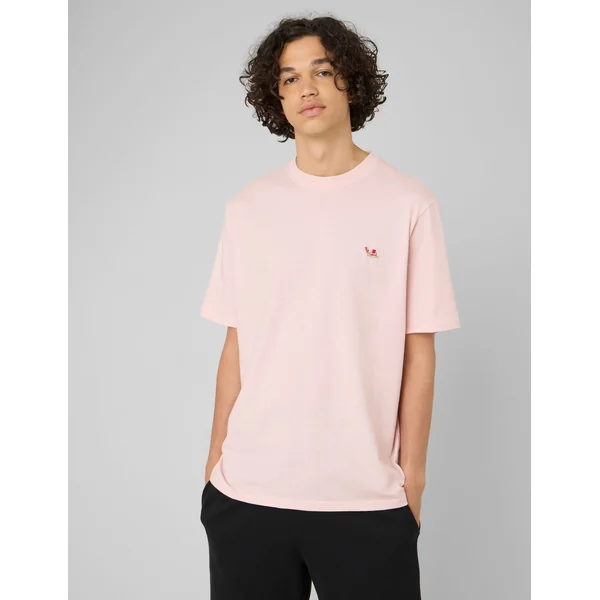 T-shirt broderie poitrine Rose