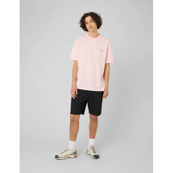 T-shirt broderie poitrine Rose