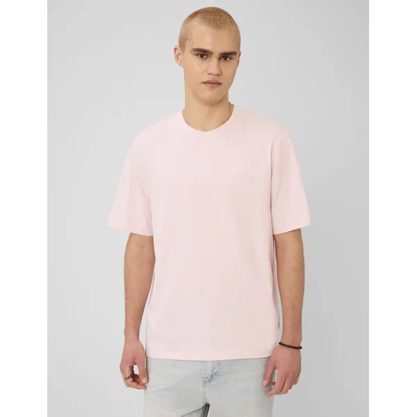 T-shirt broderie poitrine Rose
