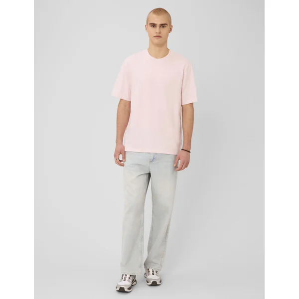 T-shirt broderie poitrine Rose