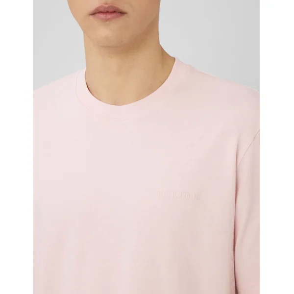 T-shirt broderie poitrine Rose