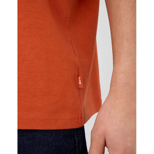 T-shirt broderie poitrine Rouille