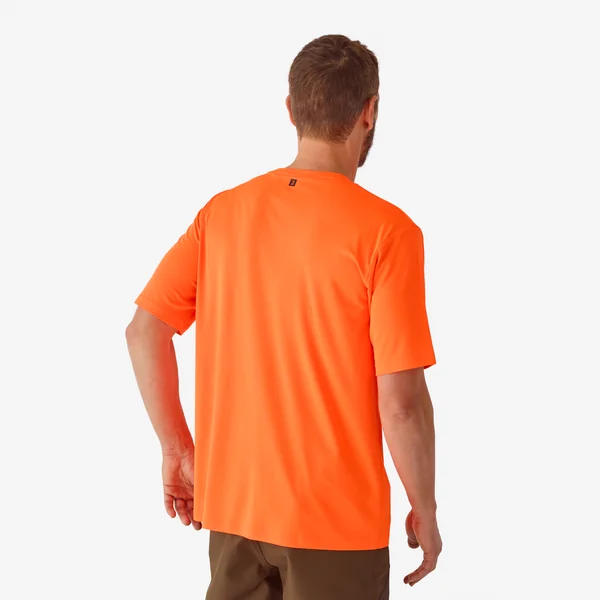 T-shirt chasse respirant orange fluo 300