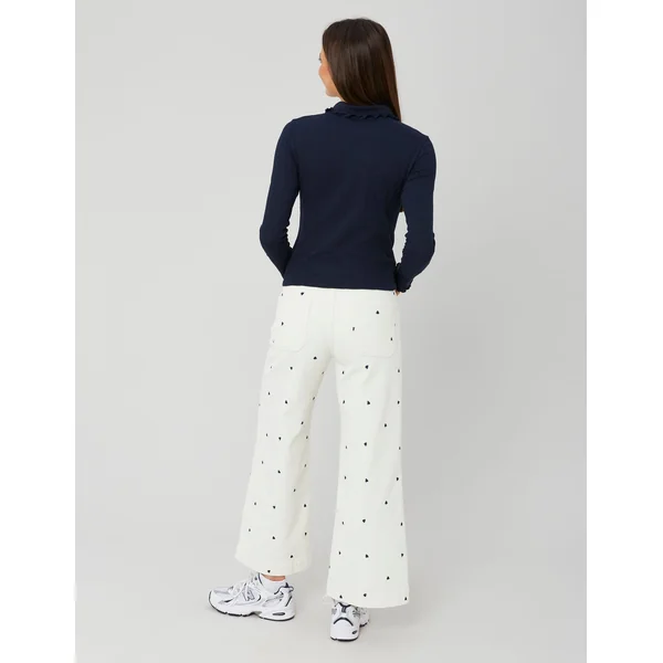 T-shirt col polo Bleu foncé