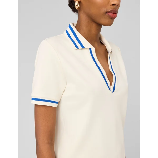 T-shirt col polo Ecru