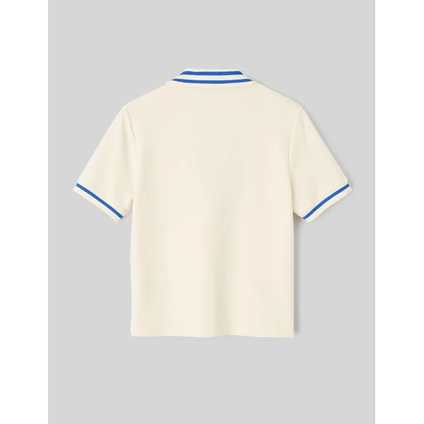 T-shirt col polo Ecru