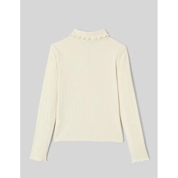 T-shirt col polo Ecru