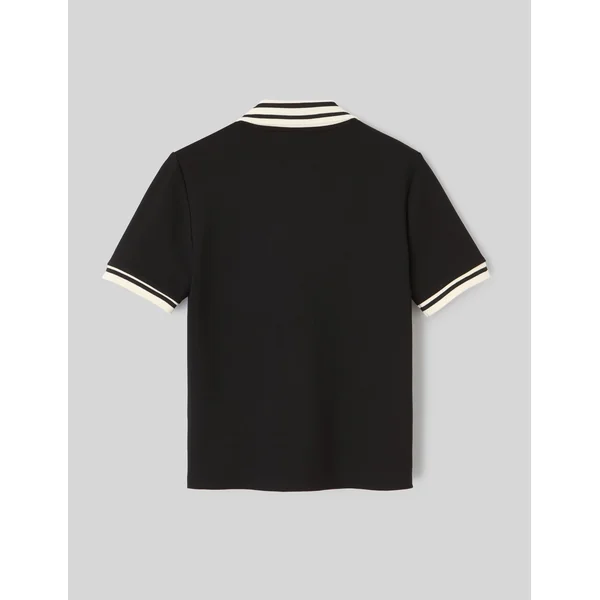 T-shirt col polo Noir