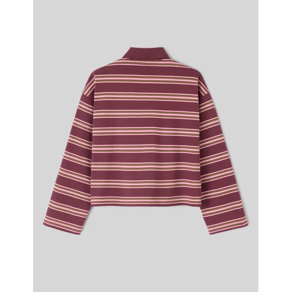 T-shirt col polo rayé Multicolore