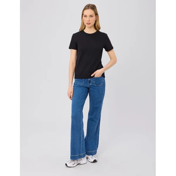 T-shirt col rond Noir