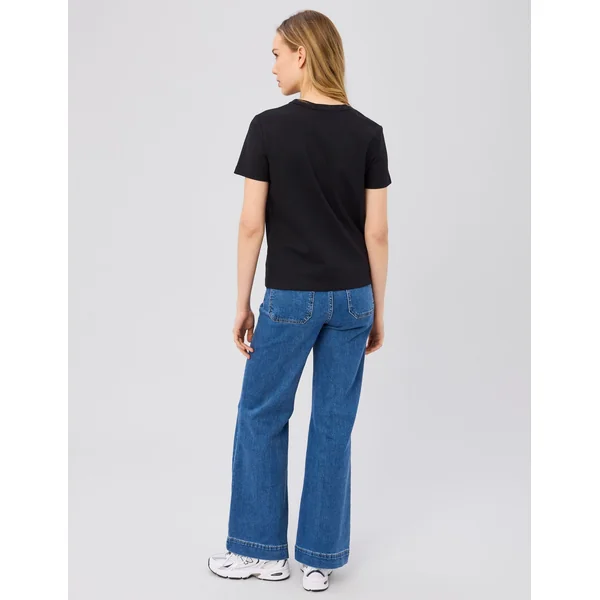 T-shirt col rond Noir