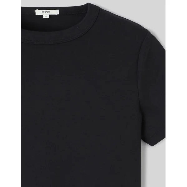 T-shirt col rond Noir