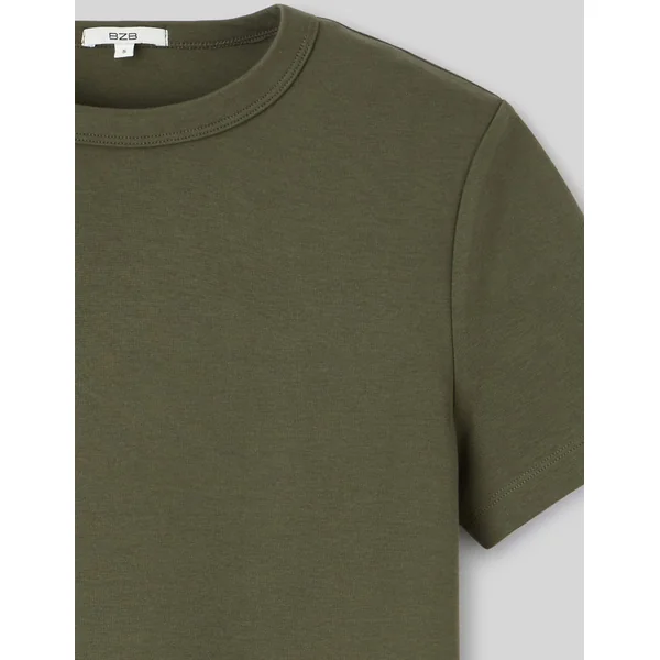T-shirt col rond Vert kaki