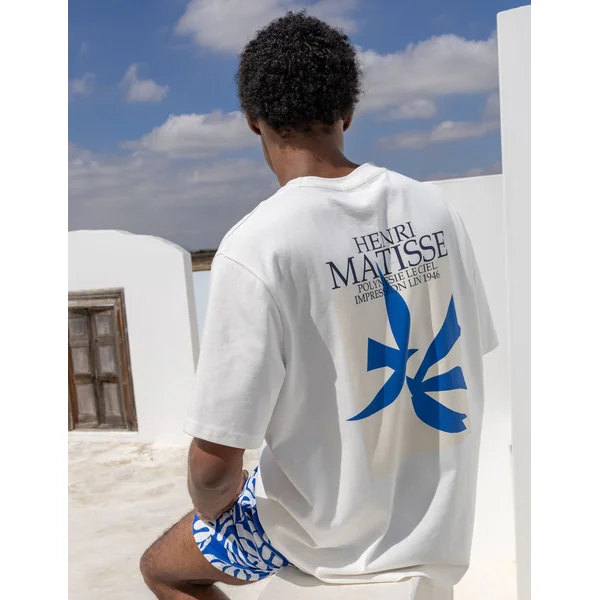 T-shirt collab ART COLLECTION Blanc écru