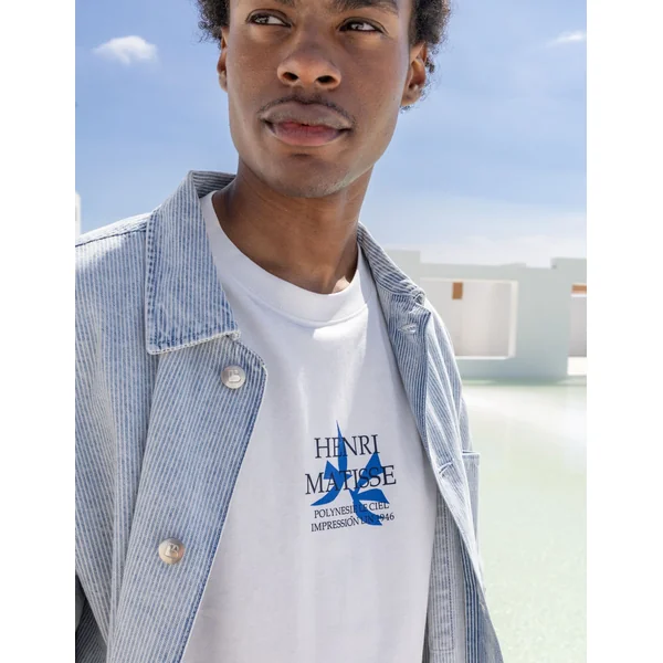 T-shirt collab ART COLLECTION Blanc écru